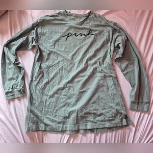 PINK Victoria's Secret Sage Long Sleeve Tee